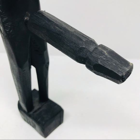 VTG African Wood Carving Ancient God of Fertility Phallic Endowed BBC 11in Tall - Picture 9 of 13